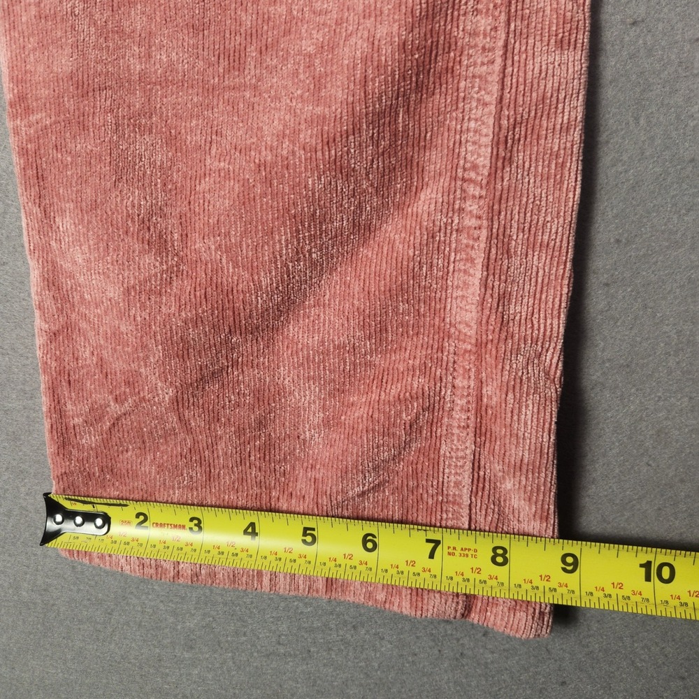 Pilcro Anthropologie Corduroy Pants 31 Pink The Yaya Mid Rise Crop Flare - Picture 9 of 10